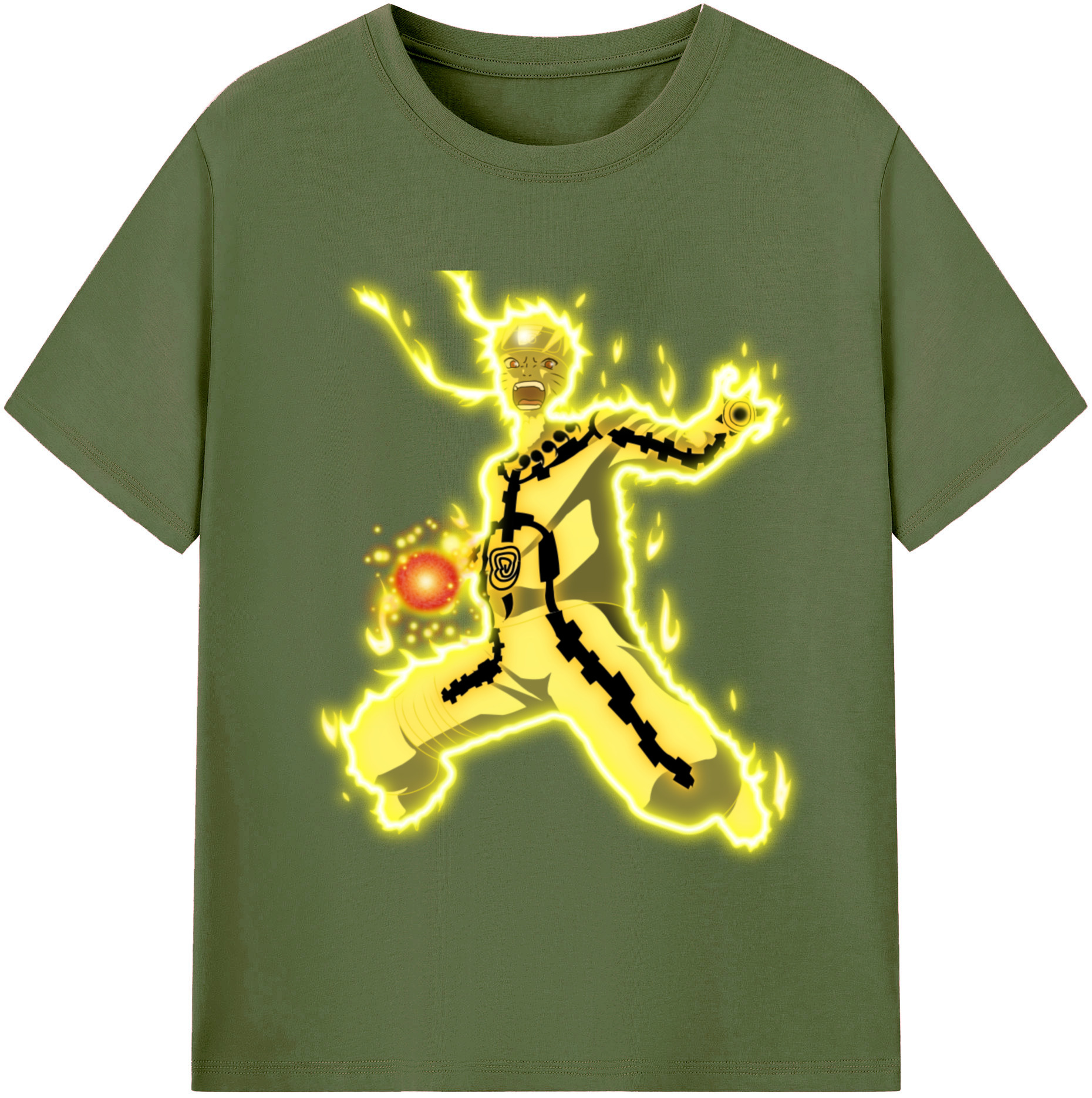 （画像用） NARUTO -ナルト- うずまき ナルト Uzumaki Naruto 綿100％半袖Tシャツ（フロントプリント）